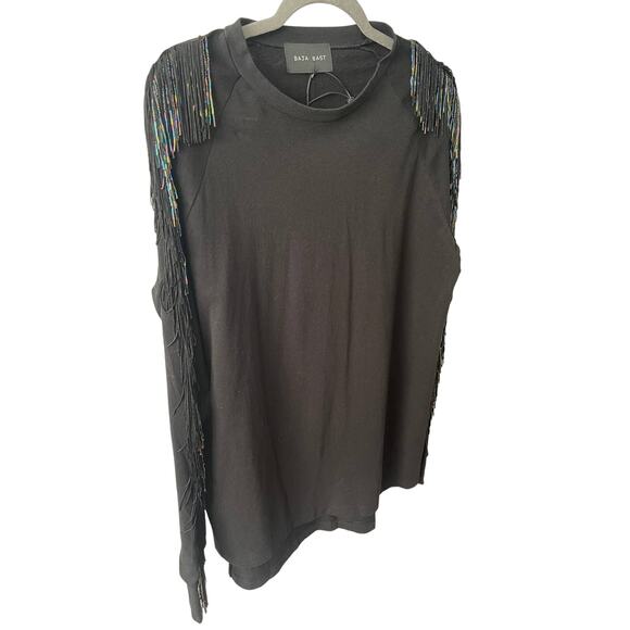 Baja East Embellished Mini Dress Western Cowboy Fringe Festival Party Sz 0 - Picture 7 of 10